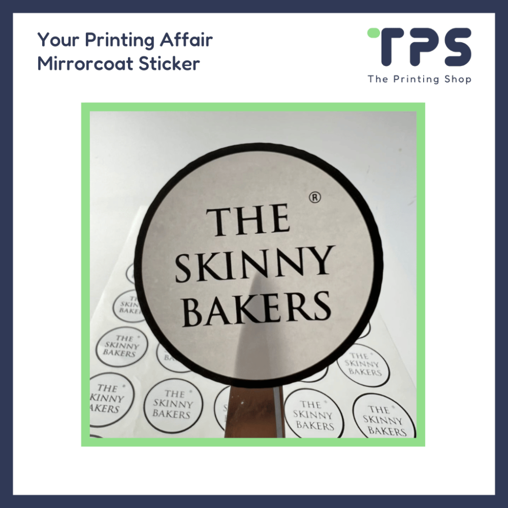 Sticker Mirrorcoat or Mirrorkote Sample skinny-bakers-sticker-print-sample