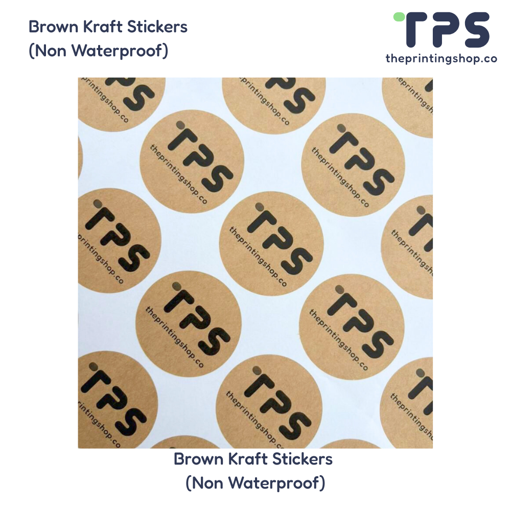 Brown Kraft Sticker Printing The Printing Shop